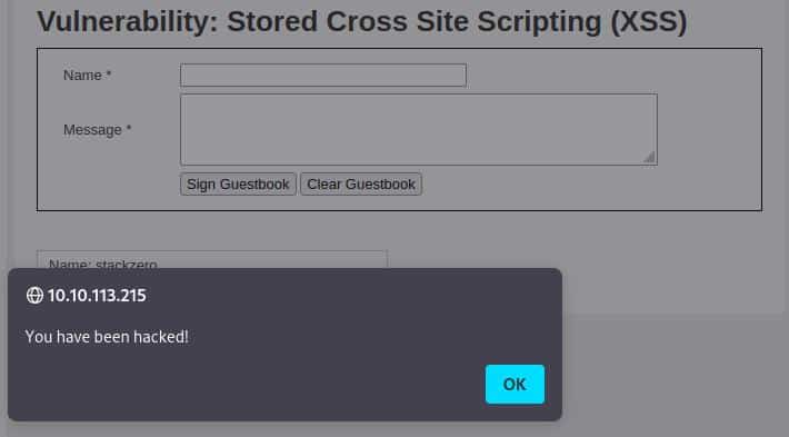 Solved Task 2: DVWA Stored XSS on Medium Security Reset the